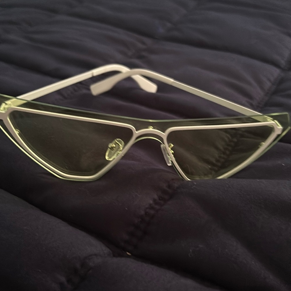 neon green glasses